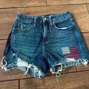 Old Navy Og Straight flag embroided shorts size 0